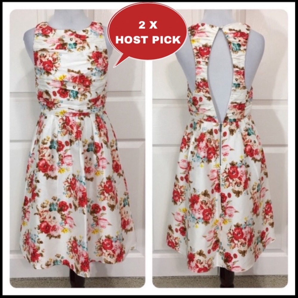 ALICE & OLIVIA FLORAL SILK DRESS Sz 2